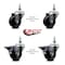 Service Caster 3 Inch Phenolic 12 Inch Threaded Stem Caster Set 2 Brakes SCC SCC-TS20S314-PHS-121315-2-PLB-2 - alternate 5